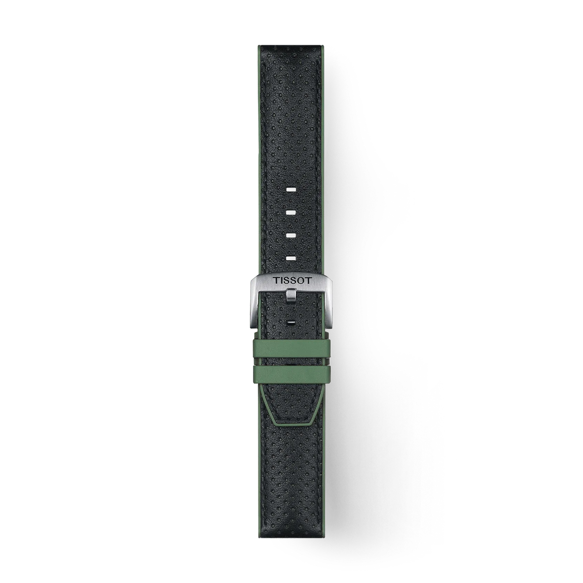 Tissot Official Green Leather and Rubber Strap Lugs 22 mm T852046787
