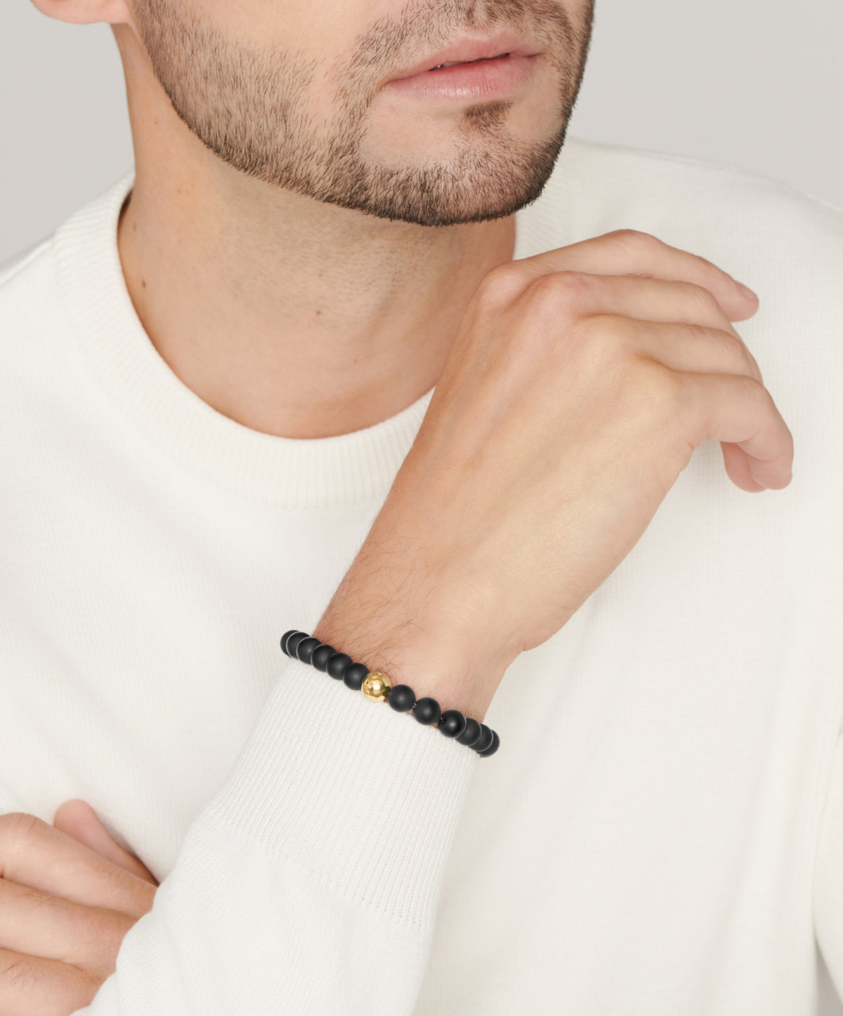 Movado Men's Beaded Bracelet 1840285