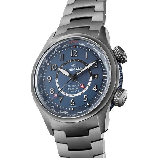 Bremont Watches | Mens | Altitude Altitude MB Meteor Time Zones Blue Dial Bracelet ALT42-MT-Z-TI-BLBL-B