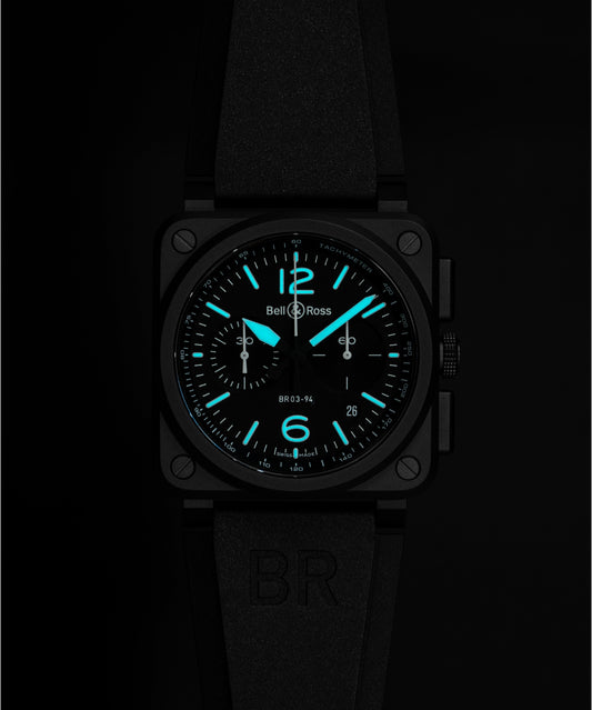 Bell & Ross Watch BR-03 Chrono Black Matte BR0394-BL-CE