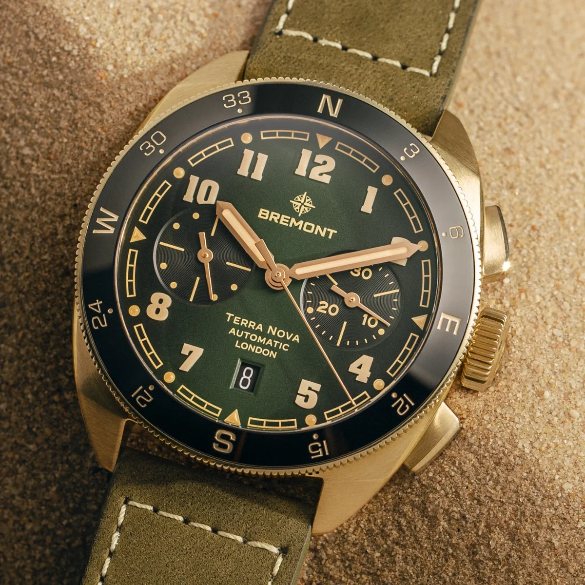 Bremont Watches | Mens | Terra Nova Terra Nova 42.5 Chronograph Bronze TN42-CHR-BZ-GN-L-S