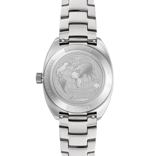 Bremont Watches | Mens | Terra Nova Terra Nova 35mm Jumping Hour Burgundy Bracelet TN35-JH-SS-BG-B