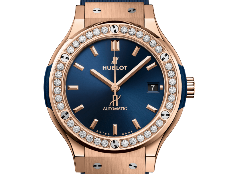Hublot Classic Fusion King Gold Blue Diamonds 38 mm 565.OX.7180.RX.1204