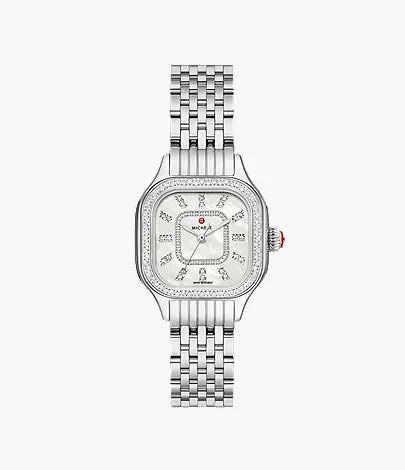 Michele Meggie Three-Hand Diamond Stainless Steel Watch MWW33B000001