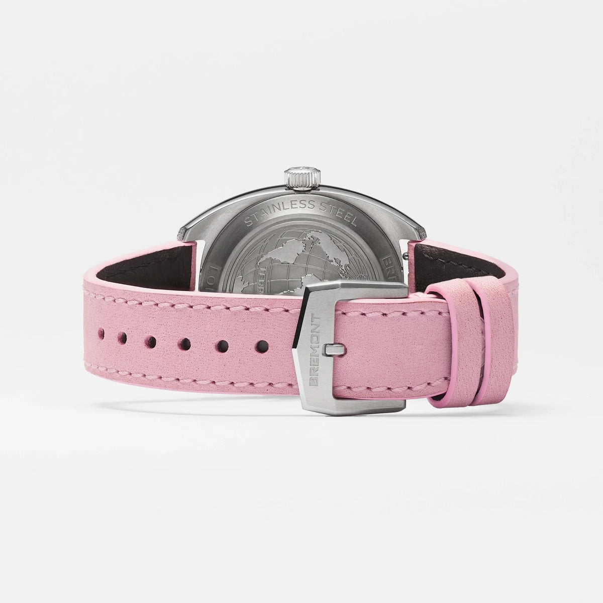 Bremont Watches | Mens | Terra Nova Terra Nova 35mm Jumping Hour Frosted Pink Leather Strap TN35-JH-FS-PK-L-S