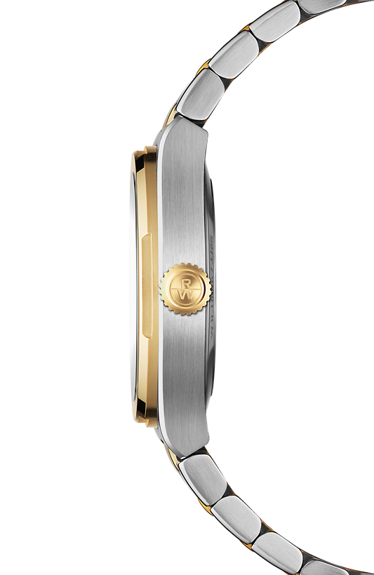 Raymond Weil simple A.R.T. Mother-of-pearl Dial Integrated Two-tone Bracelet Quartz Watch, 30 mm 1250-STP-97081