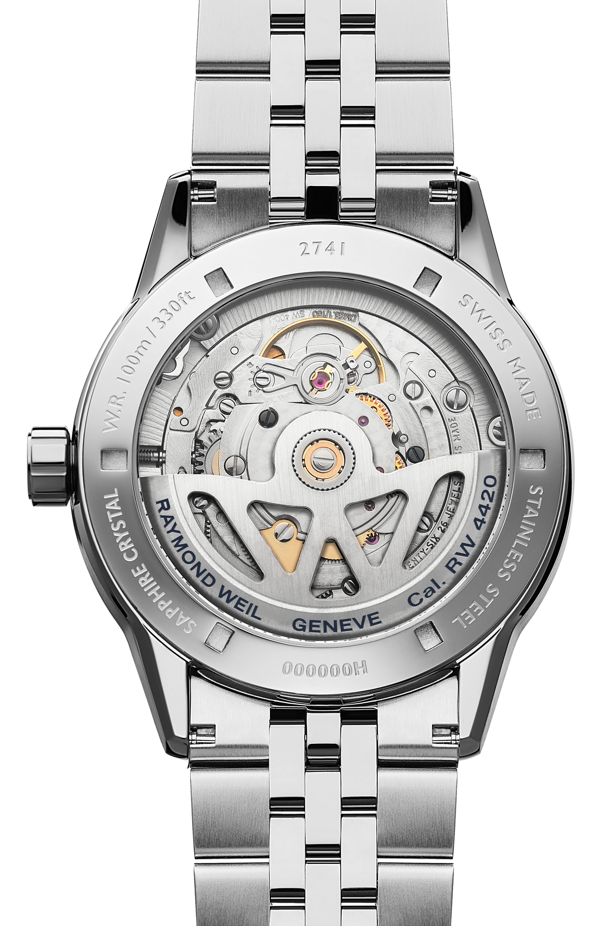Raymond Weil simple Freelancer Men's Automatic White Dial Stainless Steel Bracelet Watch, 40 mm 2741-ST-30001