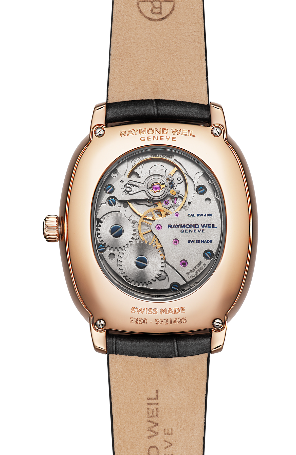 Raymond Weil simple Toccata Heritage Red Grape Dial Mechanical Watch, 33 x 38 mm 2280-PC5-45001