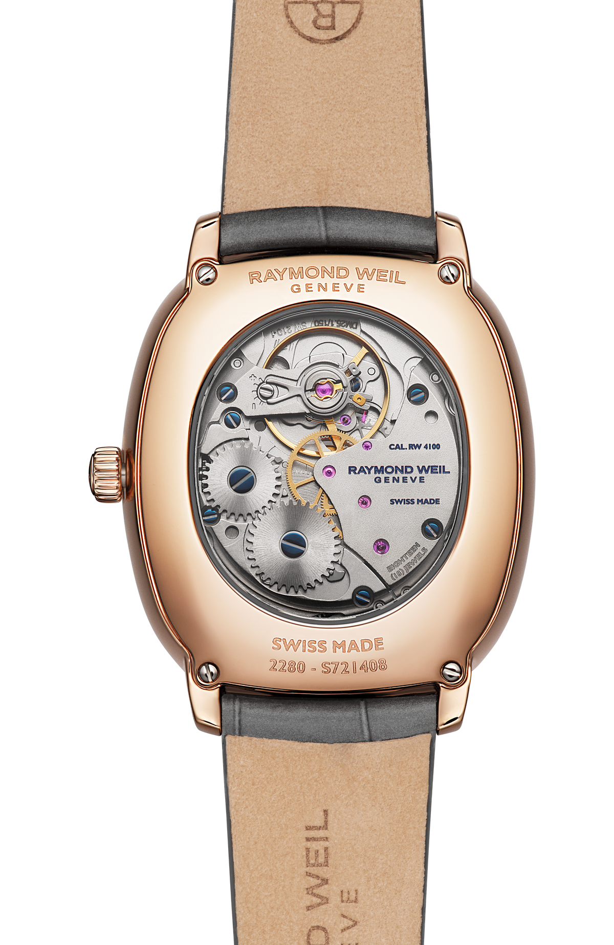 Raymond Weil simple Toccata Heritage Copper dial Mechanical Watch, 33 x 38 mm 2280-PC5-80001