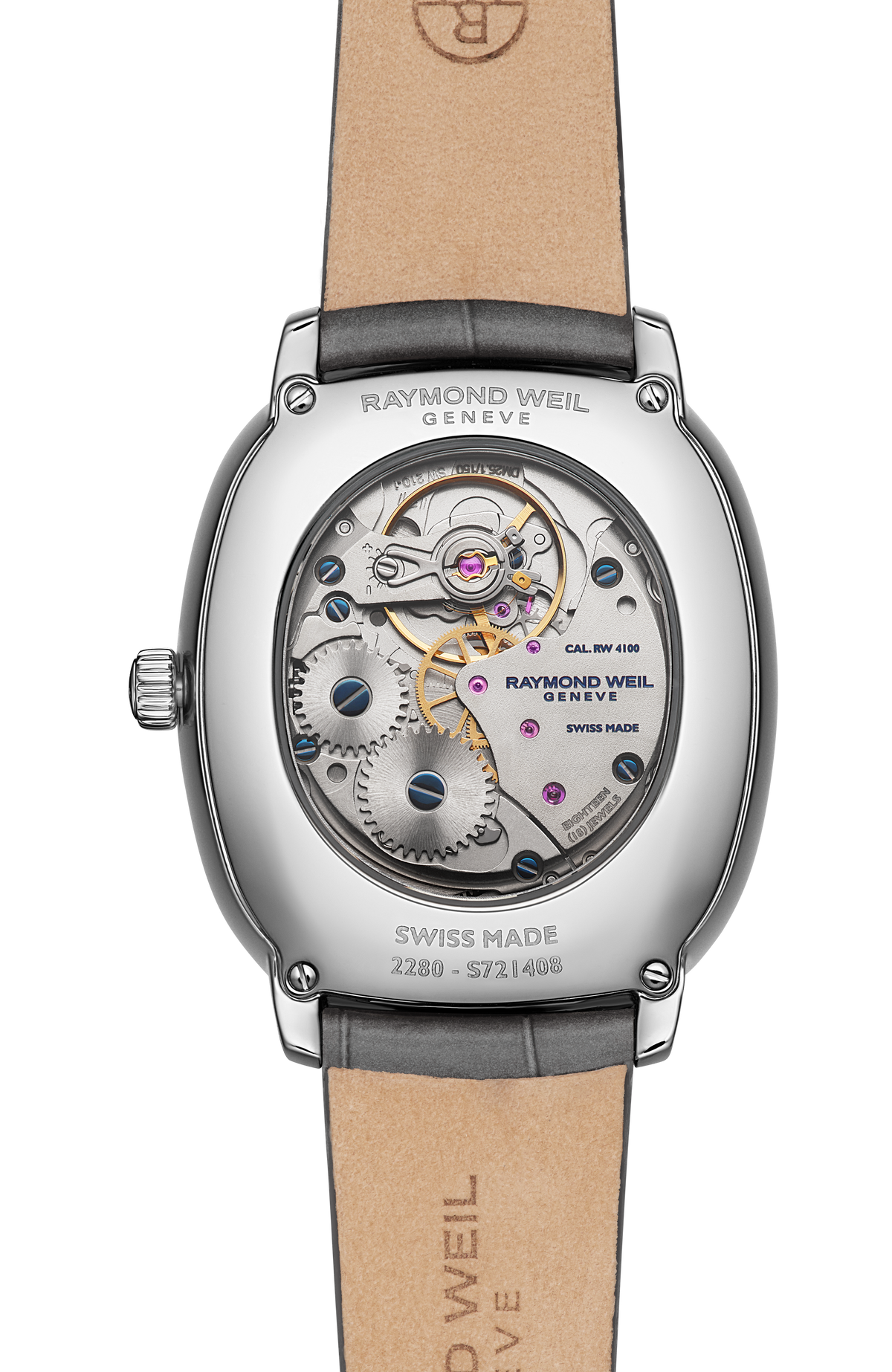 Raymond Weil simple Toccata Heritage Old Silver dial Mechanical Watch, 33 x 38 mm 2280-STC-64001