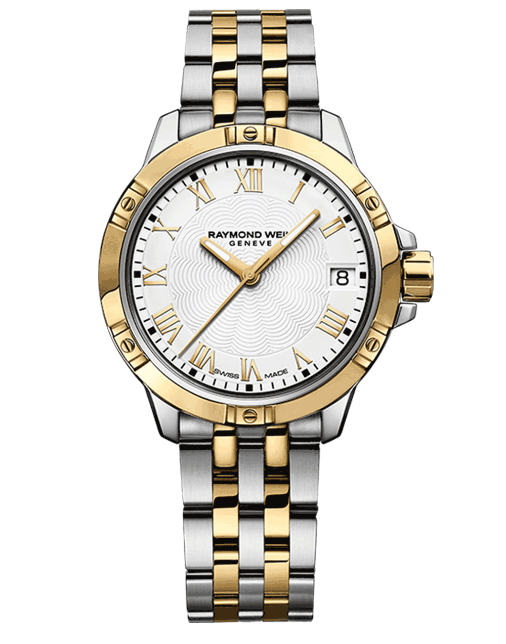 Tango Ladies Quartz White Dial Two-Tone Gold Bracelet Watch, 30mm