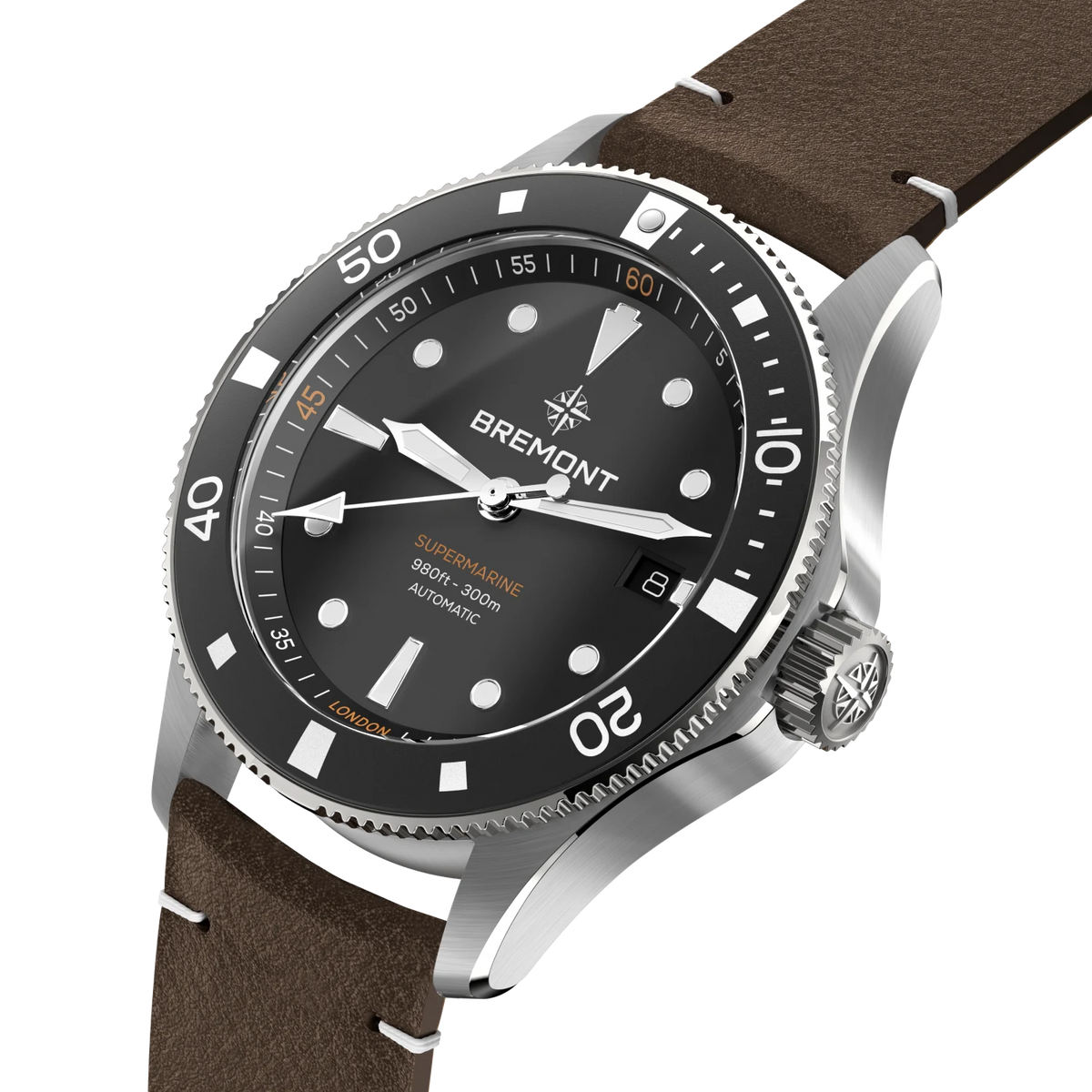 Bremont Watches | Mens | Supermarine Supermarine 300M Date SM40-DT-SS-BK-L-S