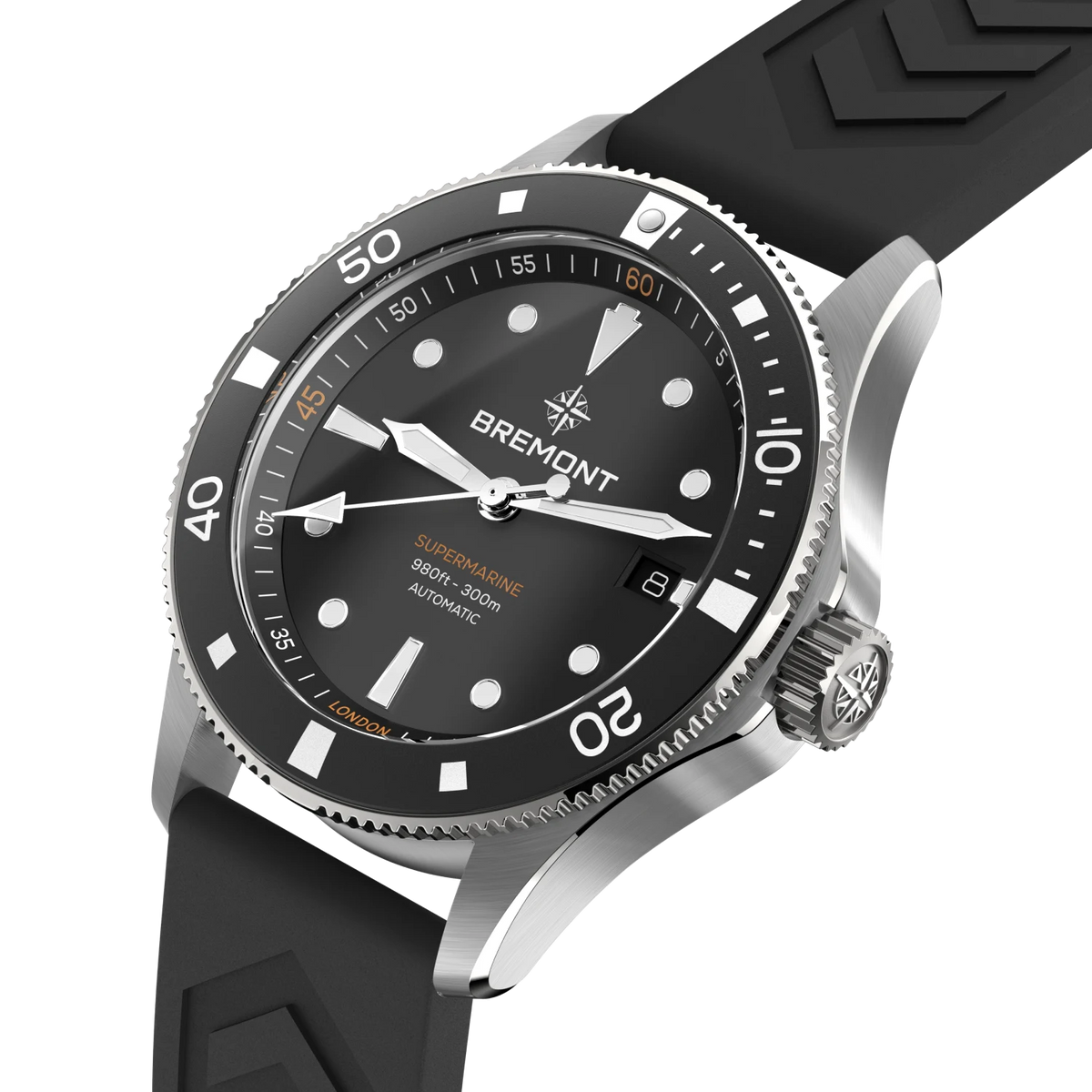 Bremont Watches | Mens | Supermarine Supermarine 300M Date SM40-DT-SS-BK-R-S