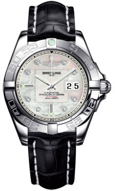 Breitling Galactic 41 Stainless Steel A49350L2/A702 Croco-Black-Deployant Men's Watch