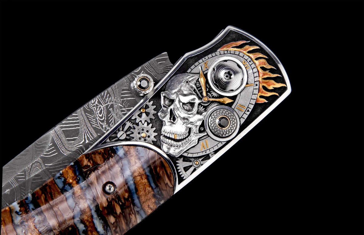 William Henry KNIVES B12 Skull Time