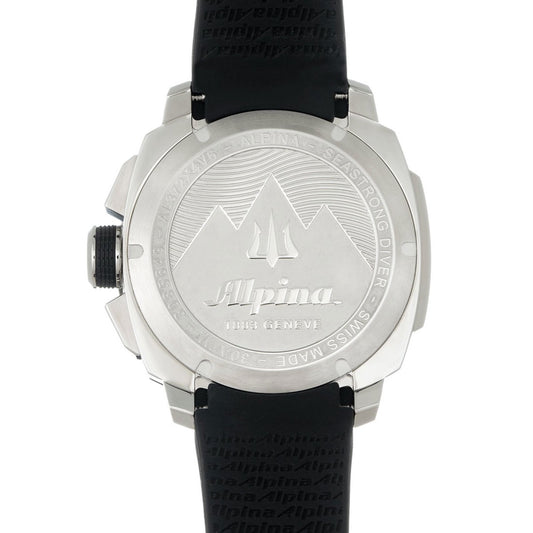 ALPINA Seastrong Diver 300 Quartz Chrono Stainless Steel Black/Orange On Strap Men's Watch AL-372LBO4V6