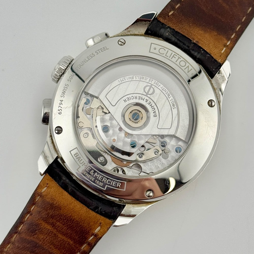 Pre-Owned Baume And Mercier Clifton Chronograph Moon Phase M0A10280