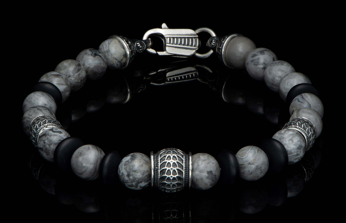 William Henry JEWELRY Newport - Silver Agate BB49 SLA