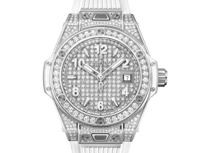 Hublot Big Bang One Click Steel White Full Pavé 33 mm 485.SE.9000.RW.1604