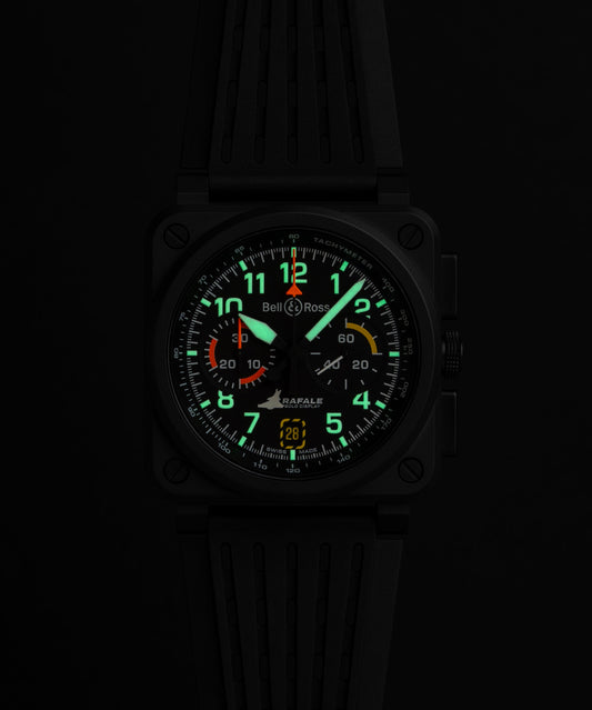 Bell & Ross Montre BR-03 Chrono Display Rafale Solo Display BR0394-RSD-CE/SRB