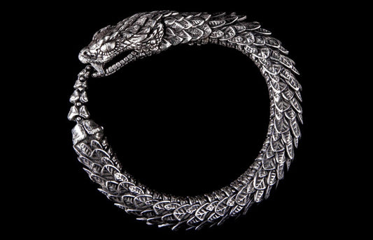 William Henry JEWELRY Ouroboros Sterling Silver Snake Bracelet BR6