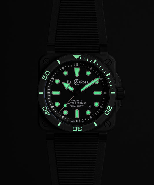 Bell & Ross Watch BR-03 Diver Black Matte Ceramic BR03A-D-BL-CE/SRB
