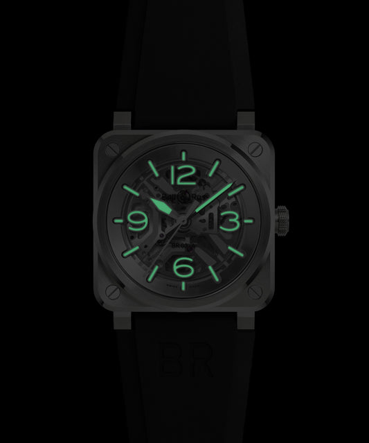 Bell & Ross Montre BR-03 Skeleton Steel BR03A-BL-SKST/SRB