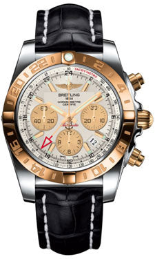 Breitling Chronomat 44 GMT CB042012/G755 Steel and Gold on croco-black-tang Men's Watch
