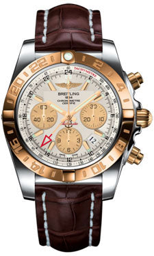 Breitling Chronomat 44 GMT CB042012/G75 Steel and Gold on croco-brown-deployant Men's Watch