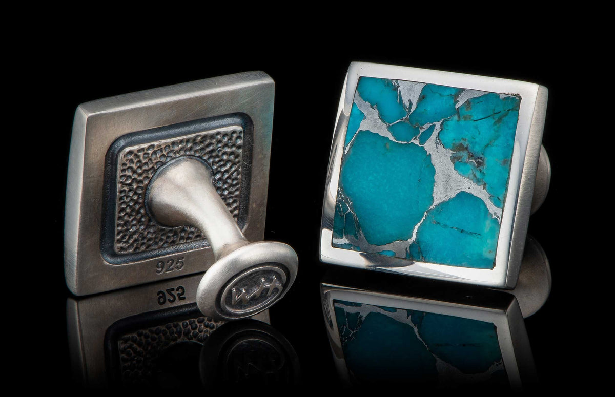 William Henry CUFFLINK Turquoise Duo CL TQ