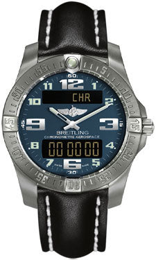 Breitling Aerospace Evo Leather Strap - Deployant Buckle E7936310/C869-leather-black-deployant Men's Watch