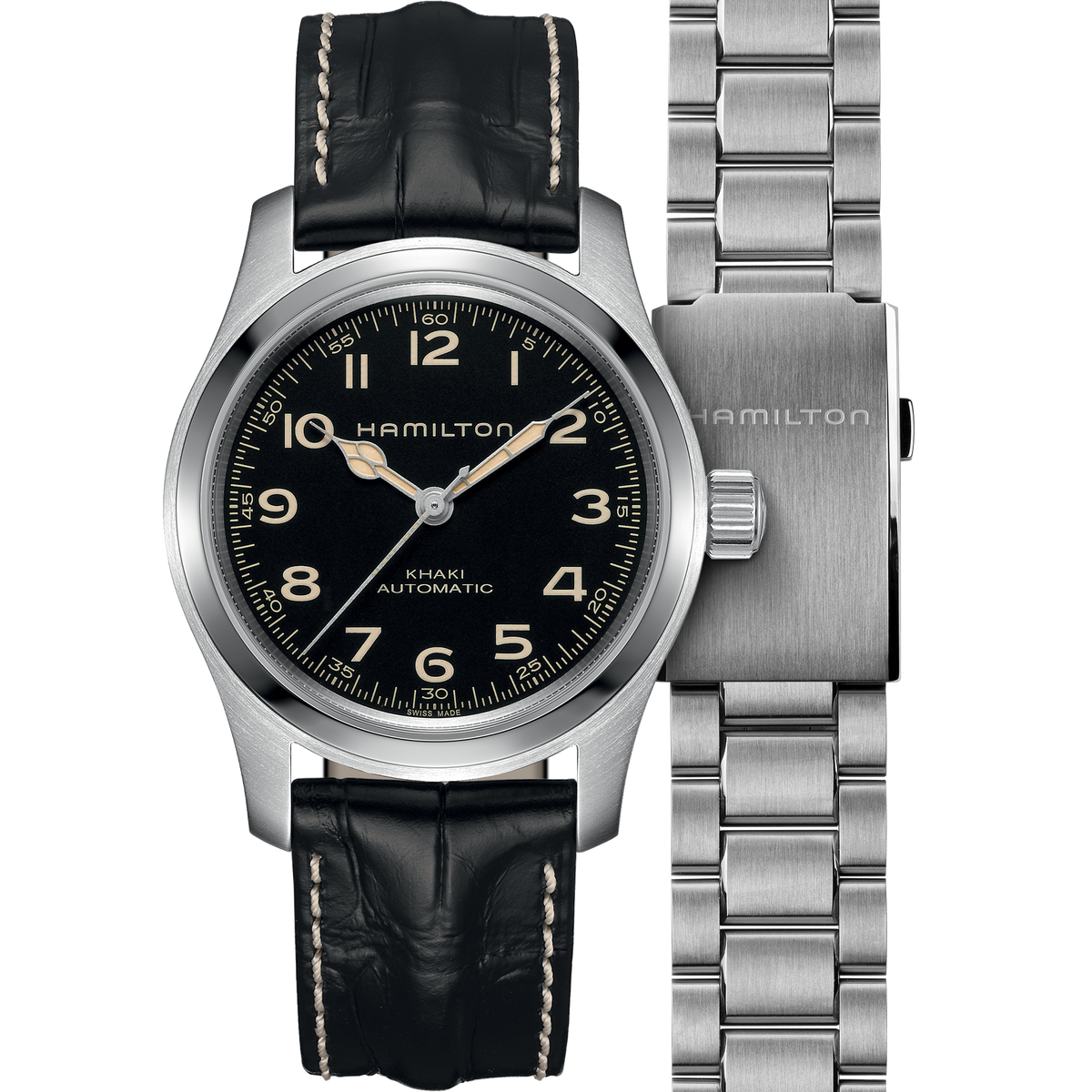 Hamilton Khaki Field Murph Auto 42mm Bracelet Bundle H70605732
