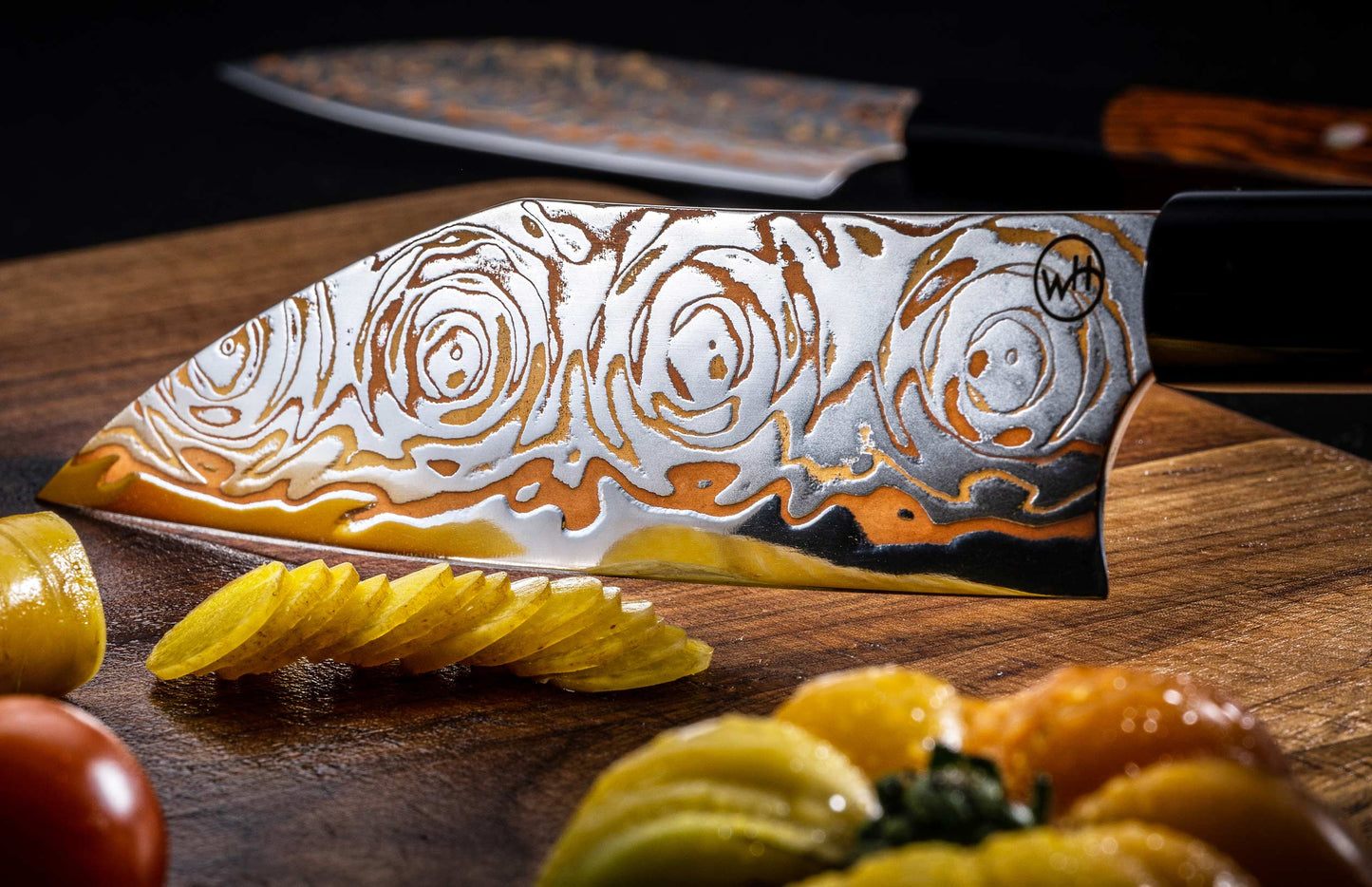 William Henry K22 Kultro Flare Chef Knives - Red Maple K22-RM