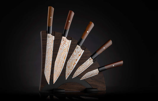 William Henry K22 Kultro Flare Chef Knives - Red Maple K22-RM