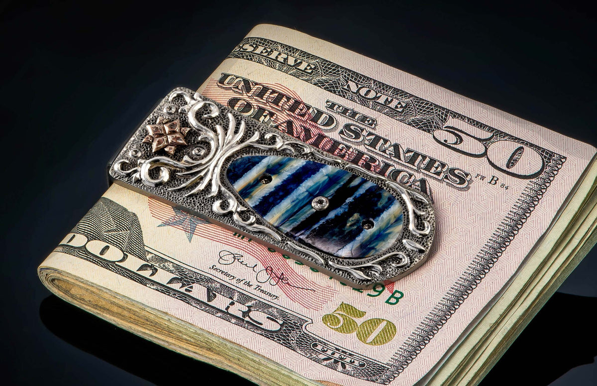 William Henry MONEY CLIP M3 Blue Water