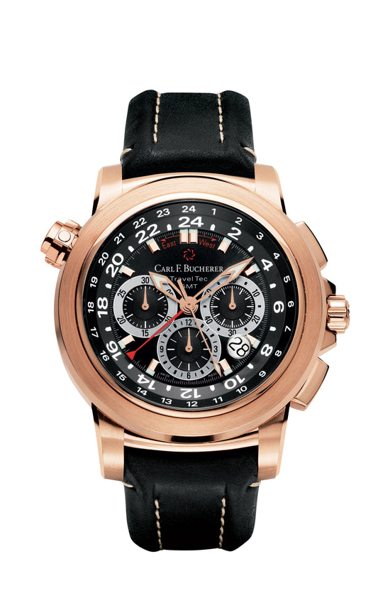 Carl F. Bucherer Patravi TravelTec 18kt Rose Gold On Strap Men's Watch 00.10620.03.33.01