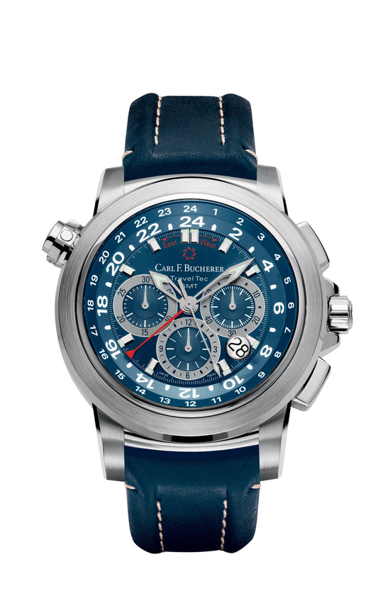 Carl F. Bucherer Patravi TravelTec GMT Stainless Steel On Strap Men's Watch 00.10620.08.53.01