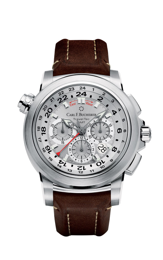 Carl F. Bucherer Patravi TravelTec GMT Stainless Steel On Strap Men's Watch 00.10620.08.63.01