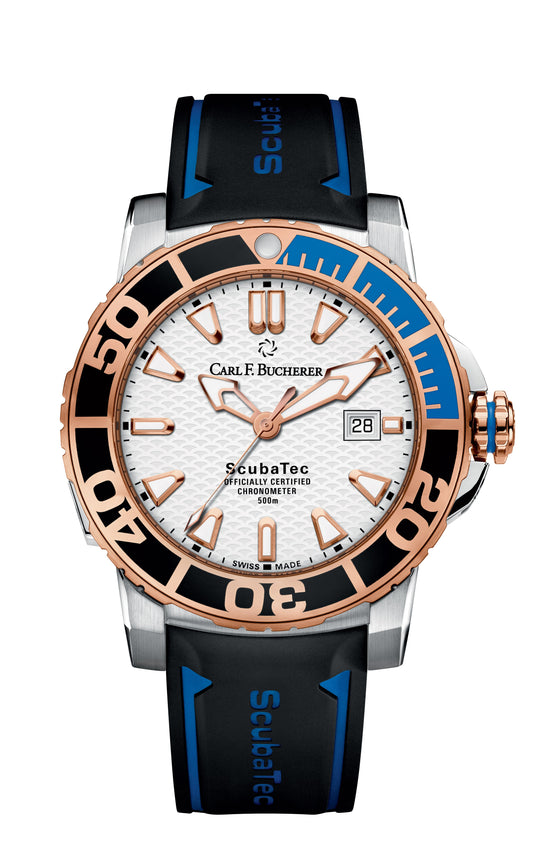 Carl F. Bucherer Patravi ScubaTec Two Tone On Strap Men's Watch 00.10632.24.23.01