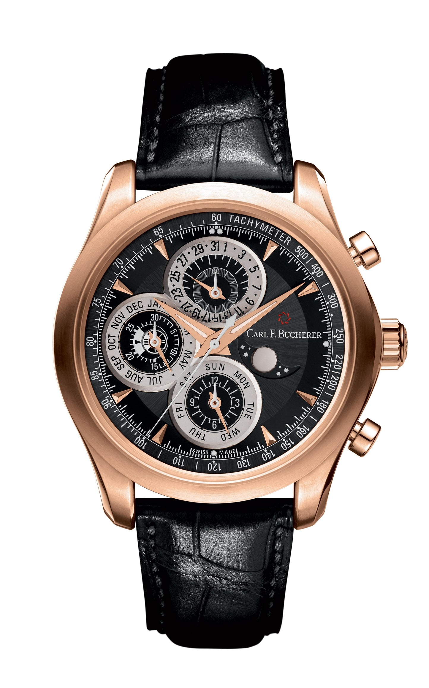 Carl F. Bucherer Manero Chronoperpetual Limited Edition 18kt Rose Gold Limited Edition On Strap Men's Watch 00.10906.03.33.01