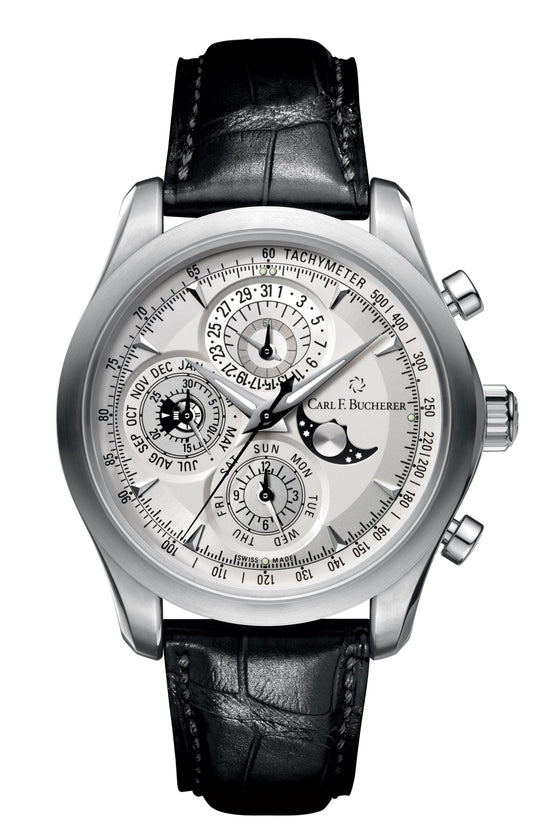 Carl F. Bucherer Manero Chrono Perpetual Limited Edition Stainless Steel On Strap Men's Watch 00.10906.08.13.01