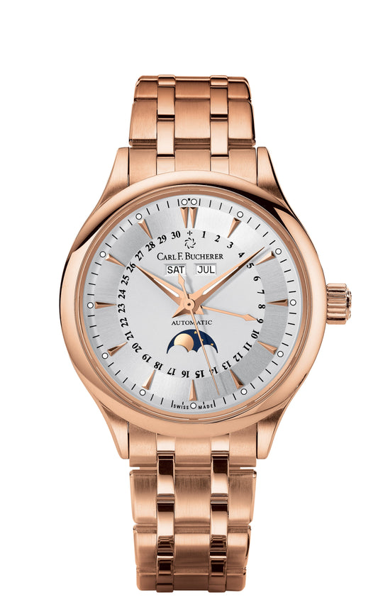 Carl F. Bucherer Manero MoonPhase 18kt Rose Gold On Bracelet Men's Watch 00.10909.03.13.21