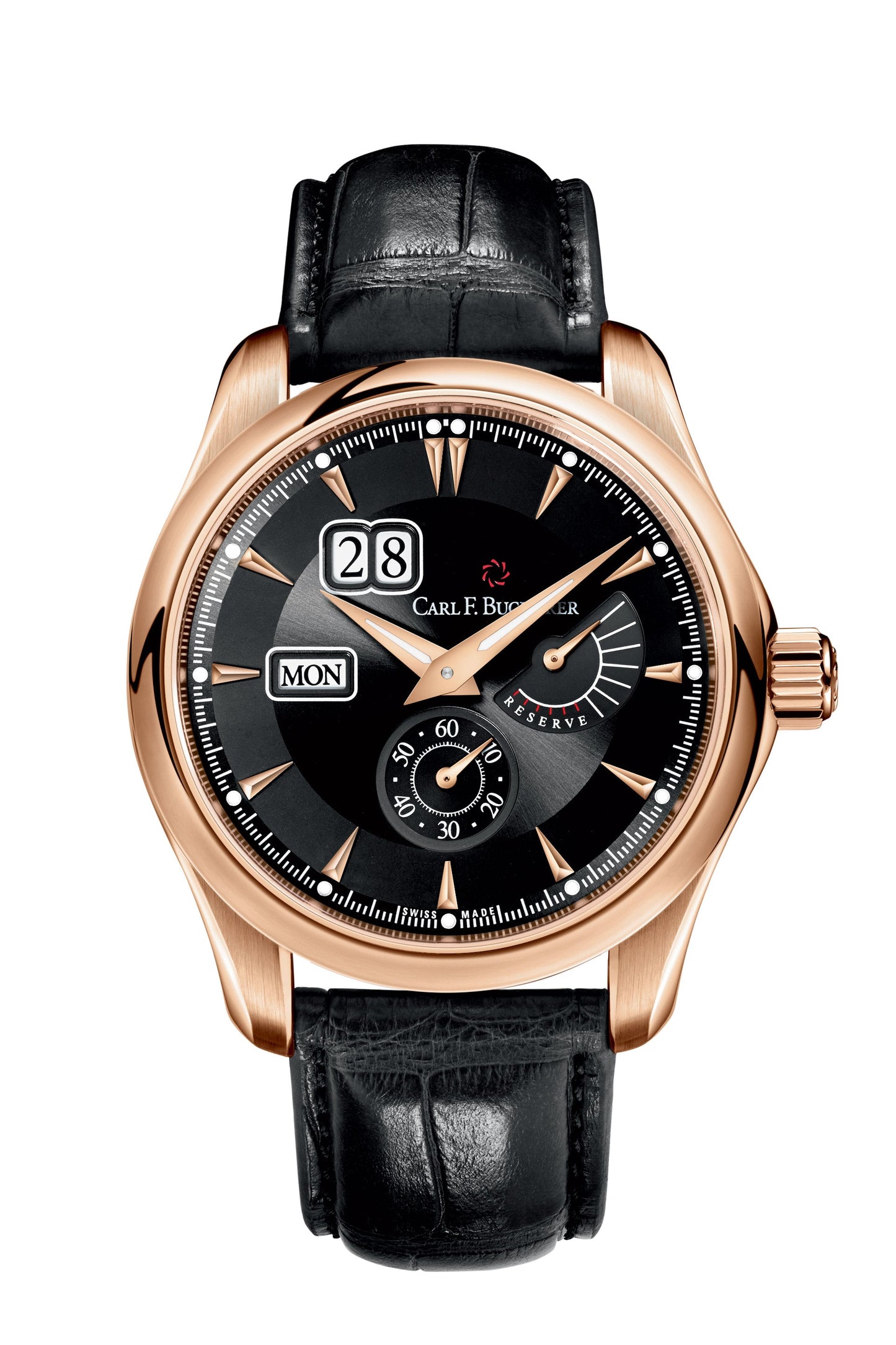 Carl F. Bucherer Manero Power Reserve 18kt Rose Gold On Strap Men's Watch 00.10912.03.33.01