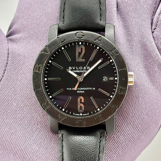 Pre-Owned Bvlgari Carbongold Via Condotti BB40CL