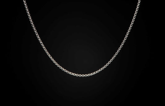 William Henry JEWELRY Silver Box Chain - 2.5mm SILVER BOX CHAIN 2.5