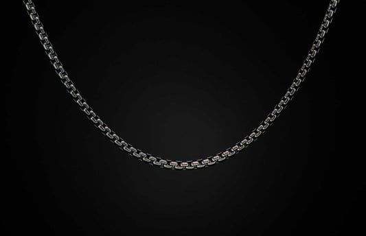 William Henry JEWELRY Black Box Chain - 3.7mm BLACK BOX CHAIN 3.7