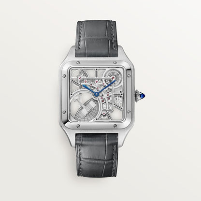 Cartier Santos-Dumont skeleton watch equipped with a micro-rotor WHSA0032