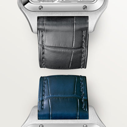 Cartier Santos-Dumont skeleton watch equipped with a micro-rotor WHSA0032