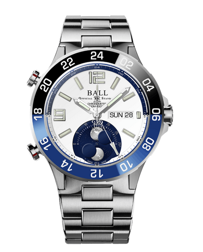 Ball Roadmaster Marine GMT Moon Phase (42mm) DG3220A-S8C-WH