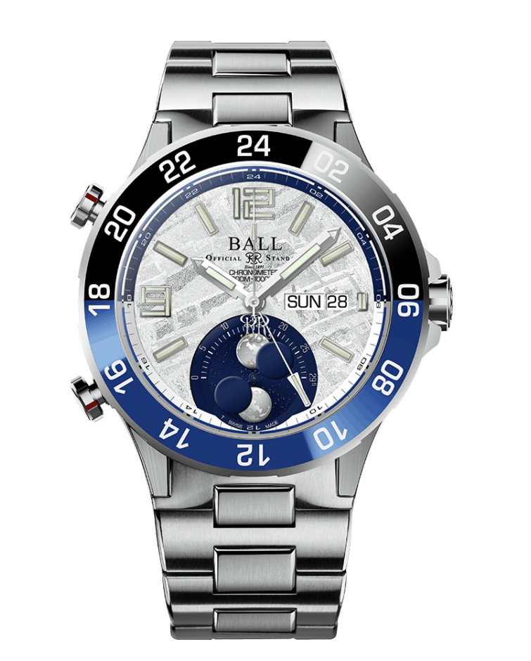 Ball Roadmaster Marine GMT Moon Phase Meteorite (42mm) DG3220A-S8C-MSL